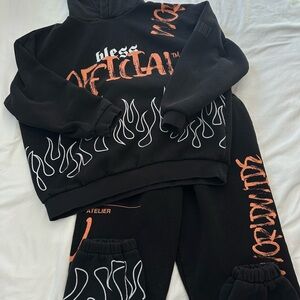 Boohoo Bless Official Sweatshirt and sweatpants set